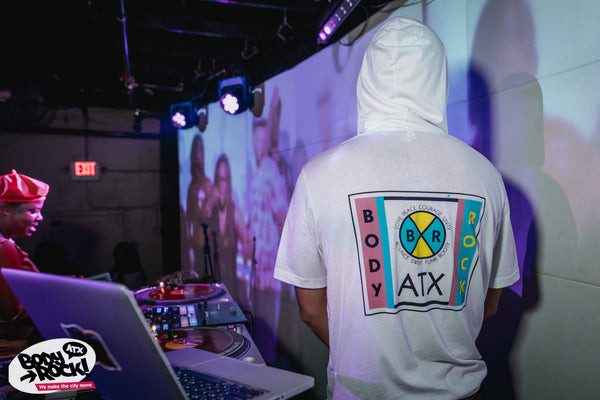 Body Rock ATX: Cross Colors Short Sleeve Hoodie (White)