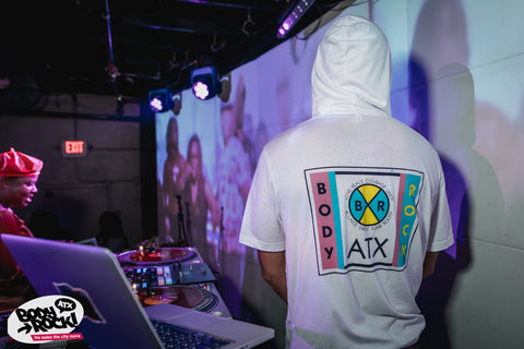 Body Rock ATX: Cross Colors Short Sleeve Hoodie (White)