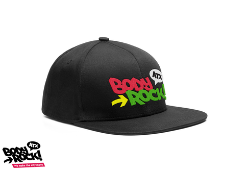 Body Rock ATX Black Snapback with Neon embroidery