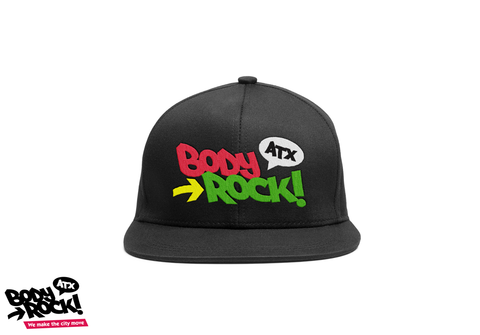 Body Rock ATX Black Snapback with Neon embroidery