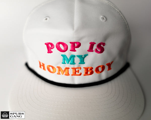 Pop Is My Homeboy White Grandpa Pinch Hat - Fiesta Color Edition