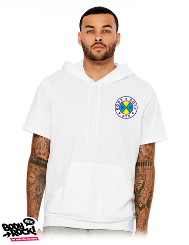 Body Rock ATX: Cross Colors Short Sleeve Hoodie (White)