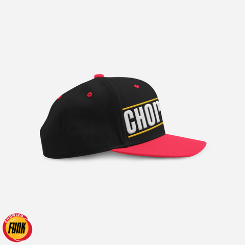 Houston inspired Chorizo Snapback (two tone-black and red)