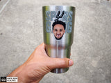 Derrick White Chipped Tooth Spurs Gang Clear Sticker