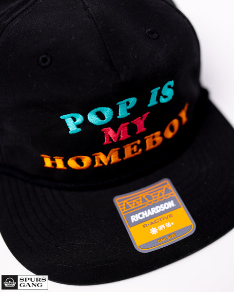 Pop Is My Homeboy BLACK Grandpa Pinch Hat - Fiesta Color Edition