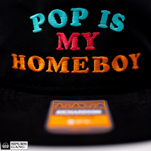 Pop Is My Homeboy BLACK Grandpa Pinch Hat - Fiesta Color Edition