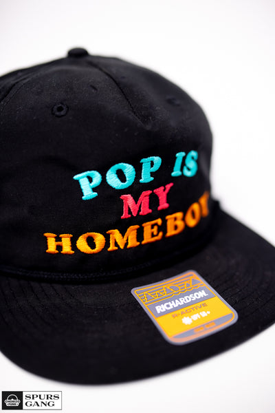 Pop Is My Homeboy BLACK Grandpa Pinch Hat - Fiesta Color Edition