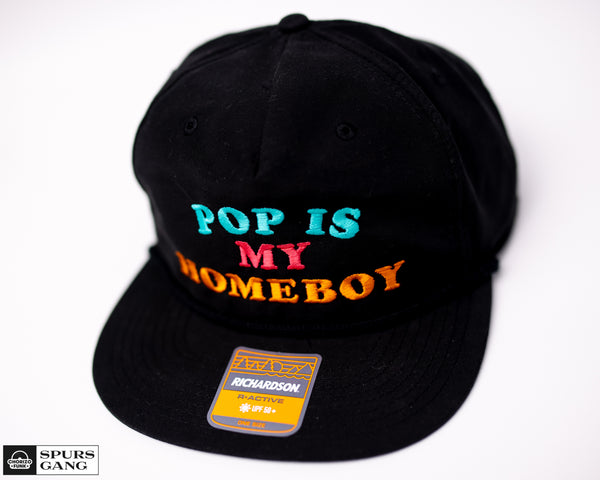 Pop Is My Homeboy BLACK Grandpa Pinch Hat - Fiesta Color Edition
