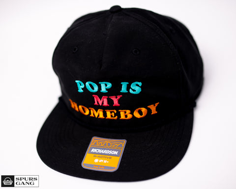 Pop Is My Homeboy BLACK Grandpa Pinch Hat - Fiesta Color Edition