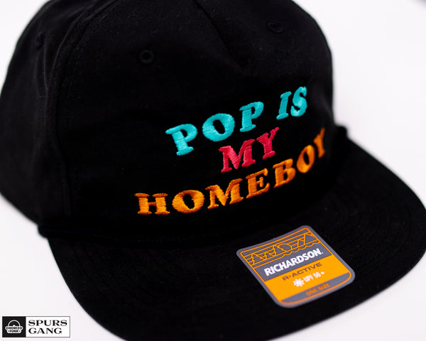Pop Is My Homeboy BLACK Grandpa Pinch Hat - Fiesta Color Edition