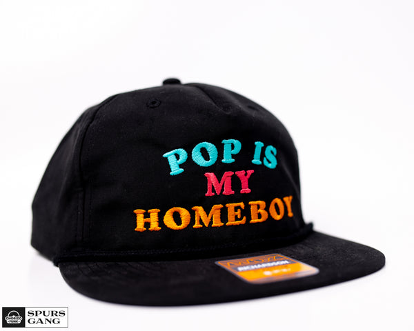 Pop Is My Homeboy BLACK Grandpa Pinch Hat - Fiesta Color Edition