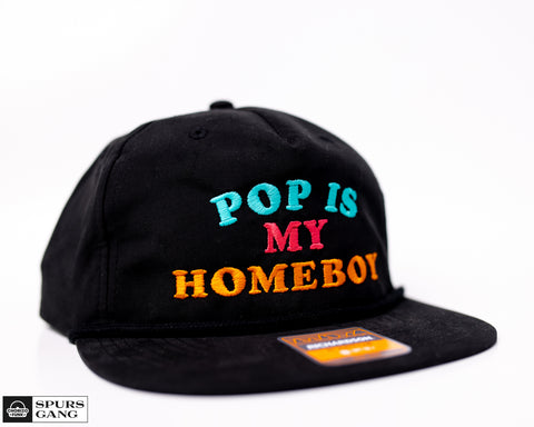 Pop Is My Homeboy BLACK Grandpa Pinch Hat - Fiesta Color Edition