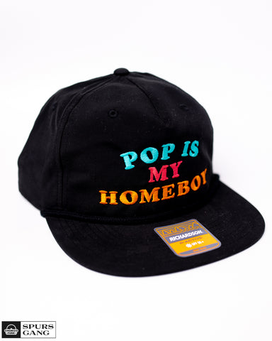 Pop Is My Homeboy BLACK Grandpa Pinch Hat - Fiesta Color Edition