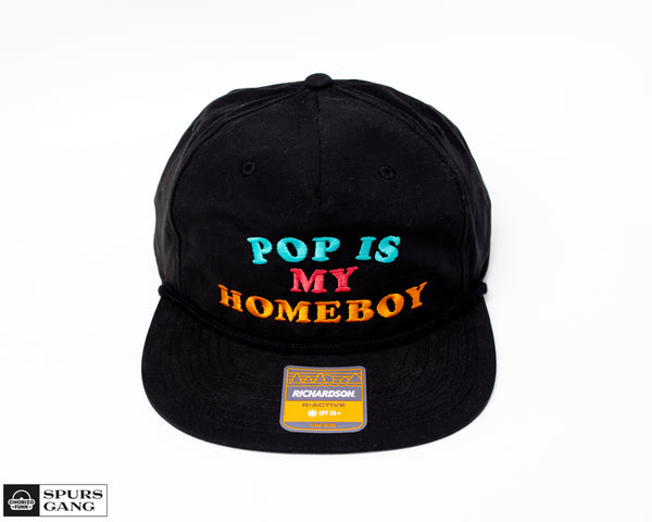 Pop Is My Homeboy BLACK Grandpa Pinch Hat - Fiesta Color Edition