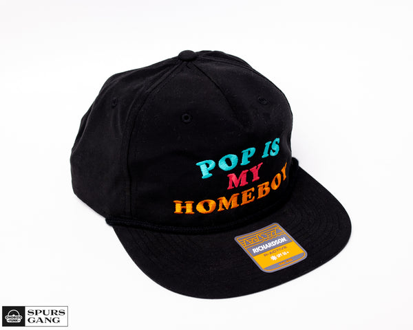 Pop Is My Homeboy BLACK Grandpa Pinch Hat - Fiesta Color Edition