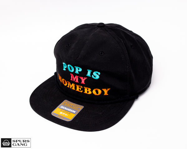 Pop Is My Homeboy BLACK Grandpa Pinch Hat - Fiesta Color Edition
