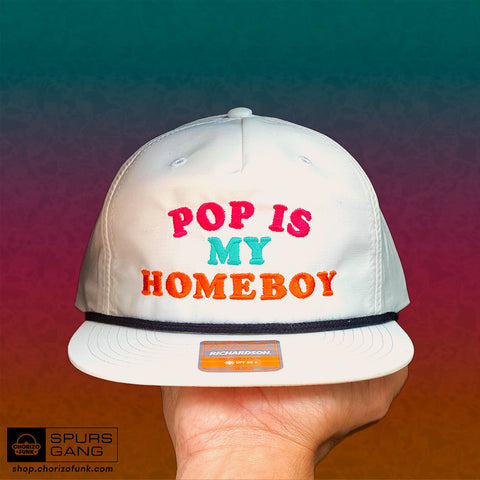 Pop Is My Homeboy White Grandpa Pinch Hat - Fiesta Color Edition