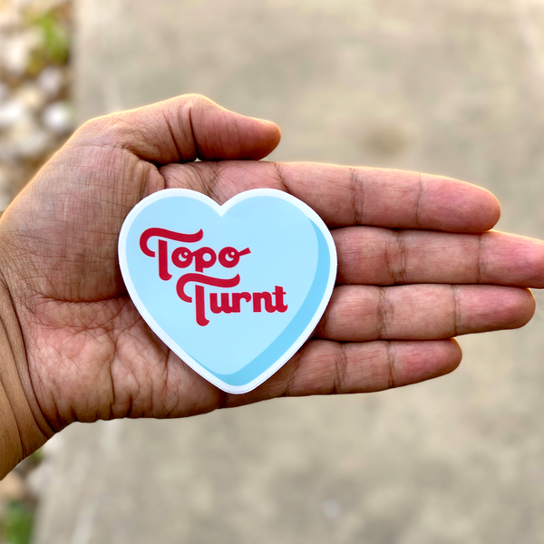 Topo Turnt Heart Sticker