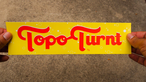 Topo Turnt Yellow Bumper Sticker