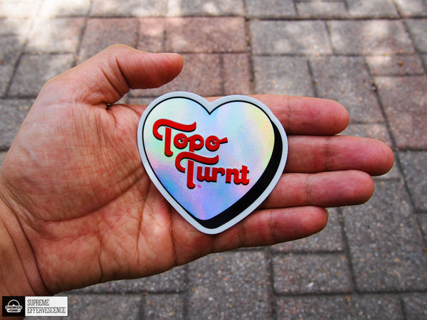 Topo Turnt Holographic Heart Sticker